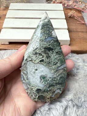Beautiful Moss Agate Flame